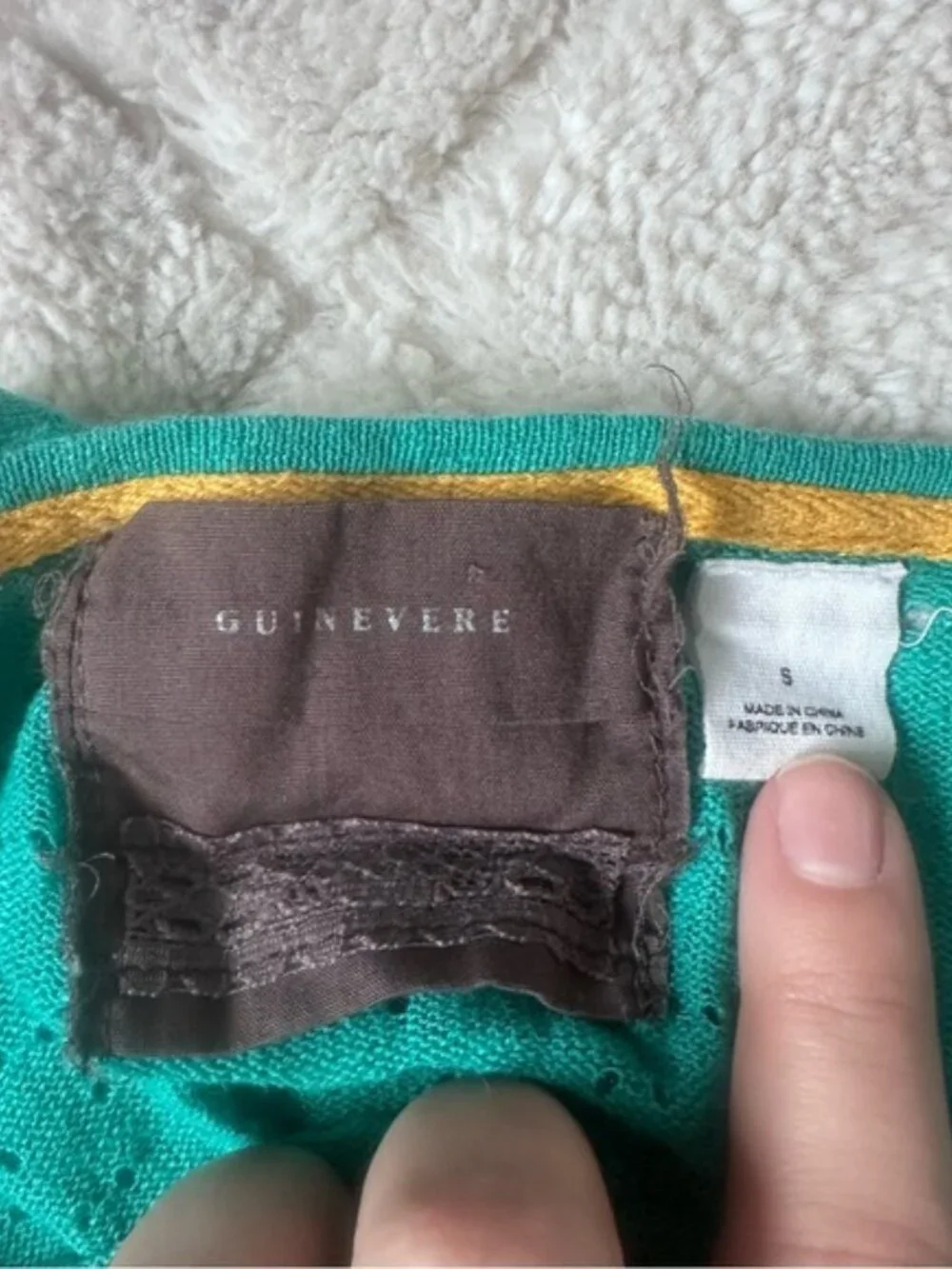 Anthropologie X Guinevere | Linen Blend Pointelle Top Drape Neck | Size Small
